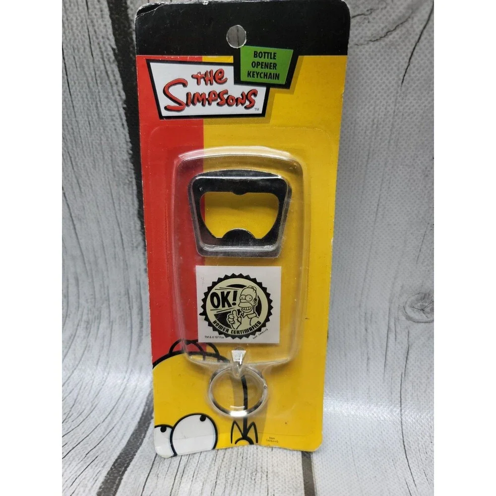 The Simpsons Bottle Opener Keychain Homer Vintage 2007 Lot Of 4